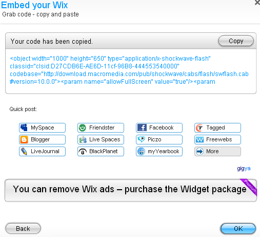 Wix Embed Code