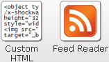 Weebly add custom html and RSS reader elements